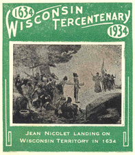 Jean Nicolet - Enveloppe premier jour datée du jour d'émission, le 7 juillet 1934...