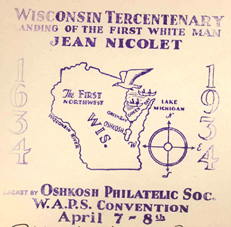 Jean Nicolet - Enveloppe premier jour datée du jour d'émission, le 7 juillet 1934...